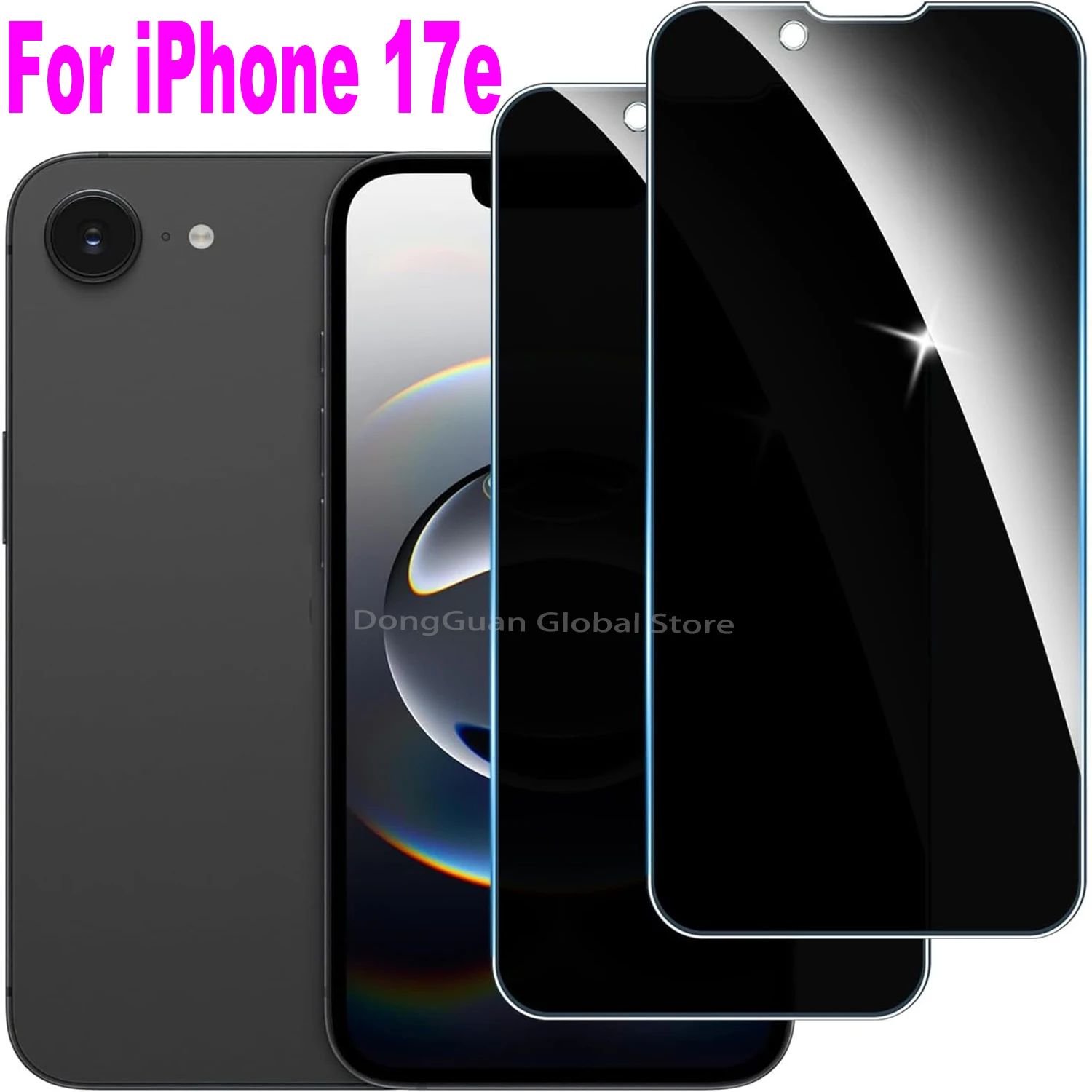 

For iPhone 17e Anti Spy Tempered Glass Protector Privacy Screen Glass