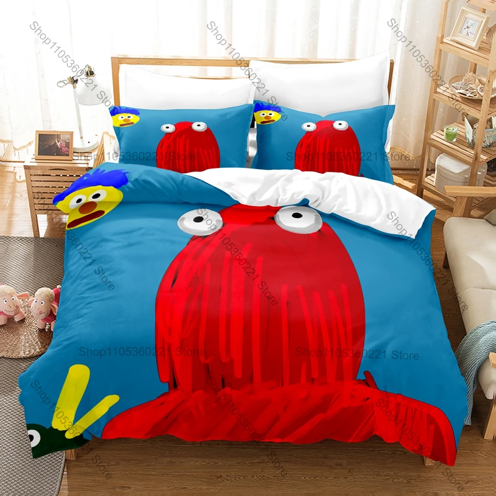 Dont Hug Me Im Scared 3PCS Bedding Set Duvet Cover And Two Pillowcases Microfiber 3D Digital Printed Cartoon Bed Linens Home