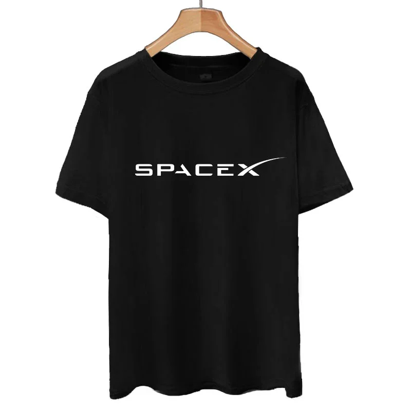 SpaceX Aerospace Exploration NASA Astronomy Cotton Short Sleeve T-shirt Men's and Women's Half Sleeve Summer Clothes