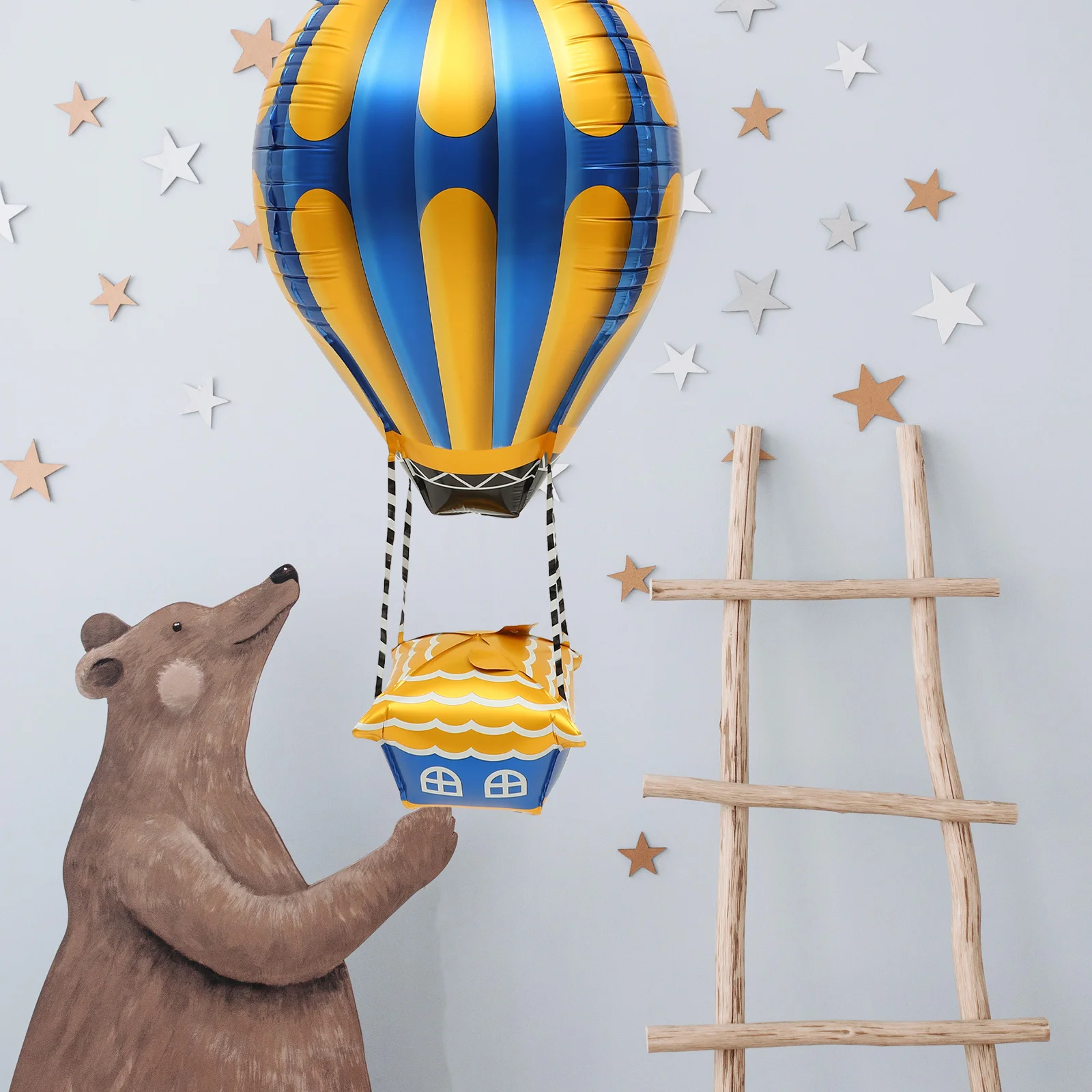 

4Pcs Hot Air Balloon Aluminum Film Balloons Vibrant Party Decorations Birthday Baby Shower Wedding Supplies Hot Air Balloon