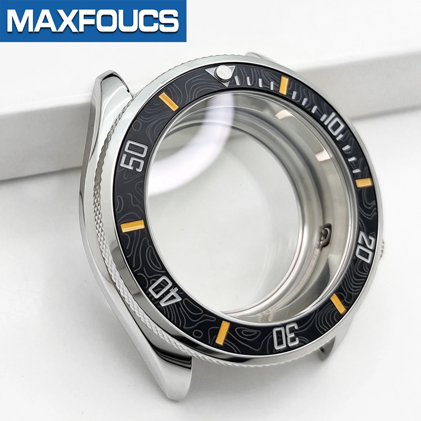 Prospex Geränderte Lünette SKX 3.8 Uhrengehäuse-Set Silber Poliert Passend für NH35/NH36/NH34 MOD Uhrengehäuse-Teile Saphir-Einsatz Maßanfertigung – Detail 12