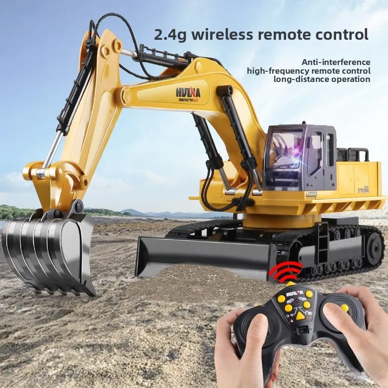 

Huina RC Excavator 2.4G Remote Control Engineering Vehicle Crawler Truck Bulldozer Toy Boy Children Christmas Gift