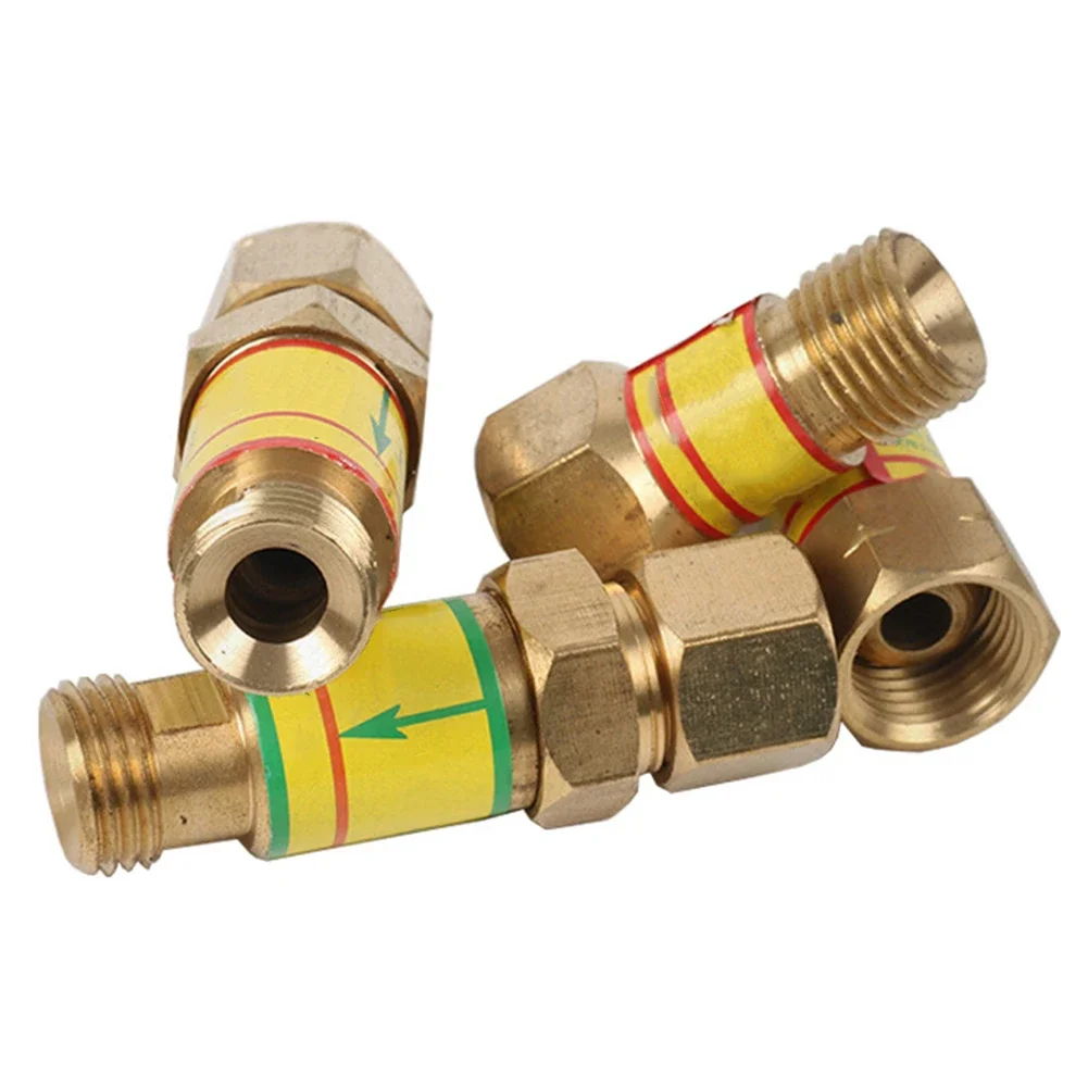 1pc Gas Welding Oxygen/Acetylene/Methane Flashback Arrestor Automatic Reset 80*20*20 Mm Check Valves Welding Accessories Tools