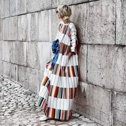 Europe and the United States spring and summer loose women's printed long skirt