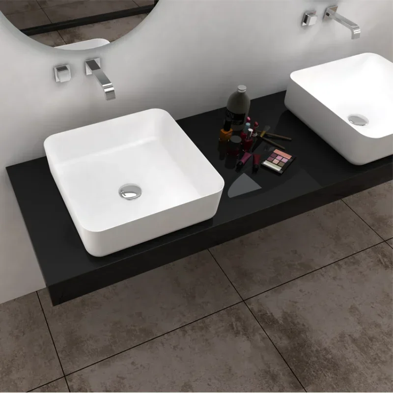 

SM-8348 square bathroom solid surface new model sink wash hand basin