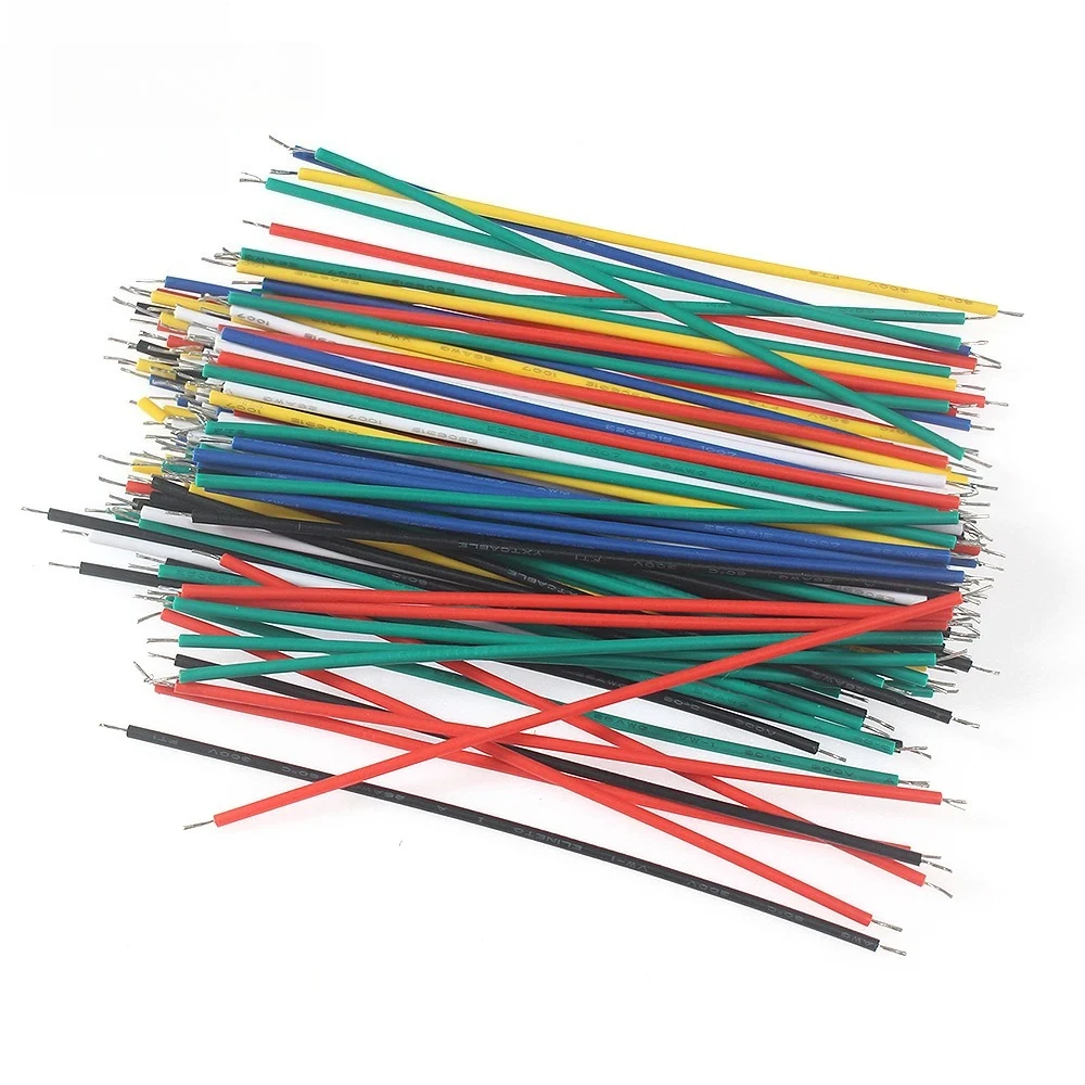120PCS 24AWG 26AWG 6 Color Tin-Plated Breadboard PCB Solder Cable Jumper Wire Kit 8cm for DIY Arduino Electronics Projects