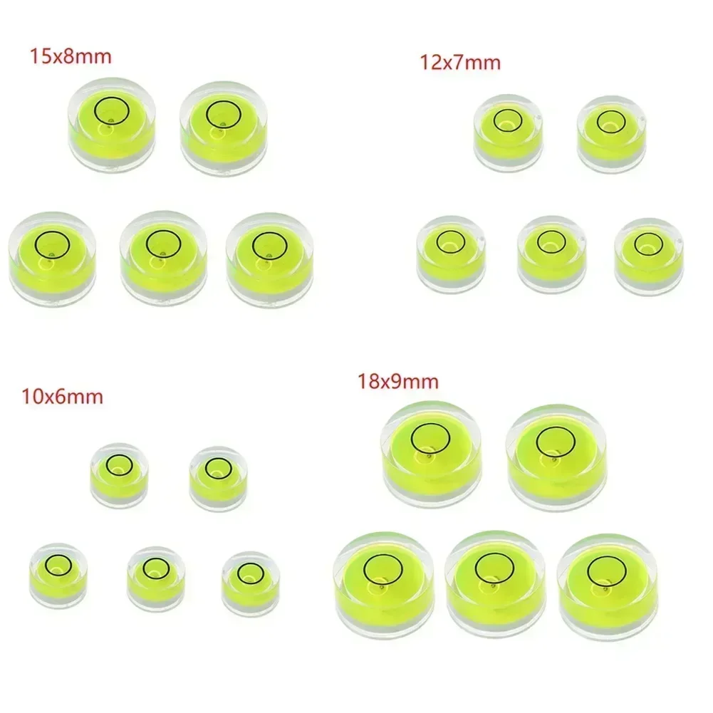 

10PCS Mini Bubble-Spirit Level 10X6mm Circular-Bullseye Bubble Levels For Leveling Tripod Telescope 10X6mm Non-Adhesive Tools