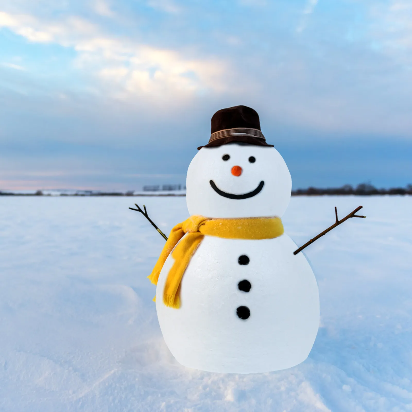 3Pcs Foam Snowman DIY Kit for Kids – Christmas Decor, Educational Craft, Safe & Eco-Friendly Handmade Activity