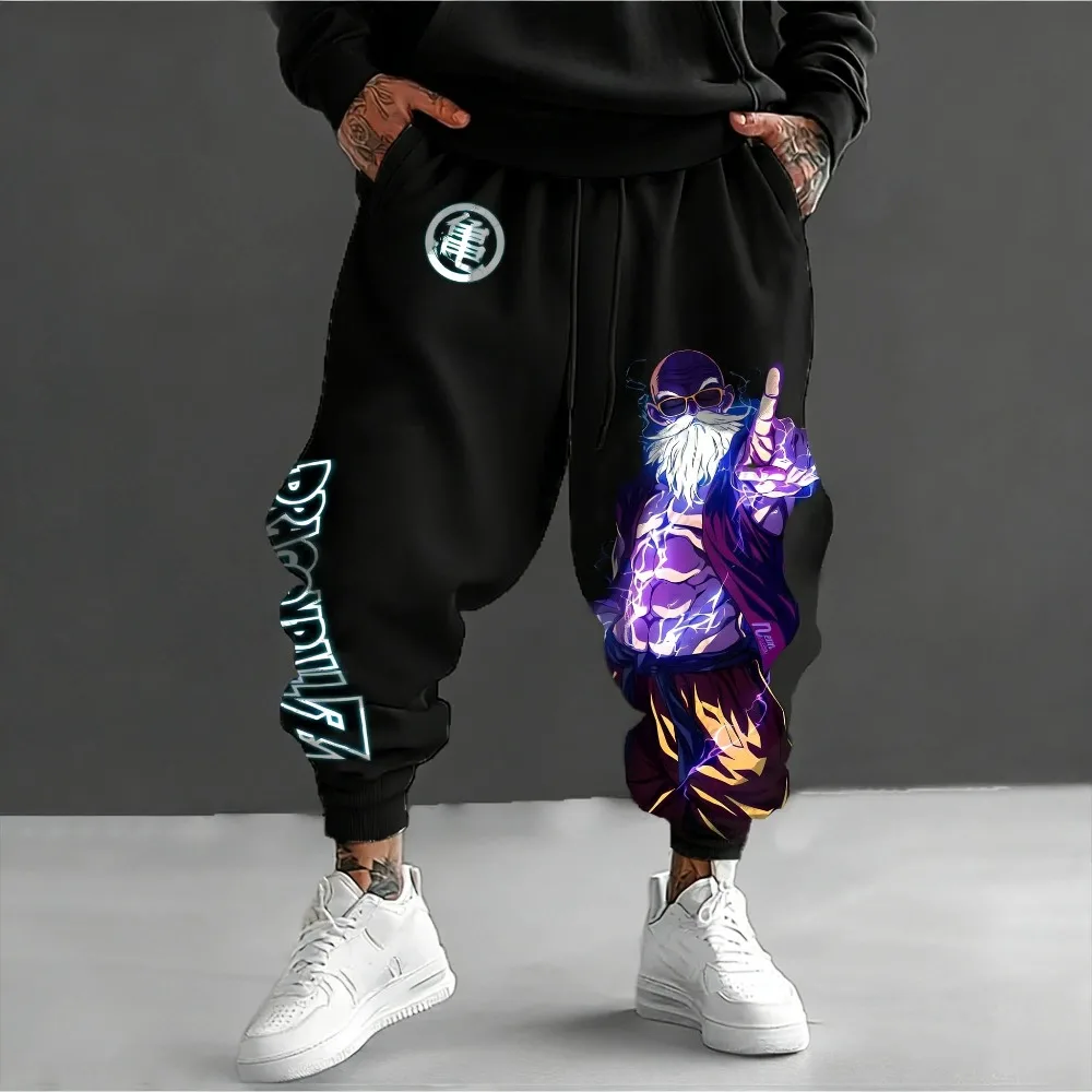Unisex-Hose aus reiner Baumwolle, Dragon Ball Master Roshi, 2026, Sommer, neues Produkt, Harajuku, Anime-Druck, Hip-Hop, lockere Freizeithose