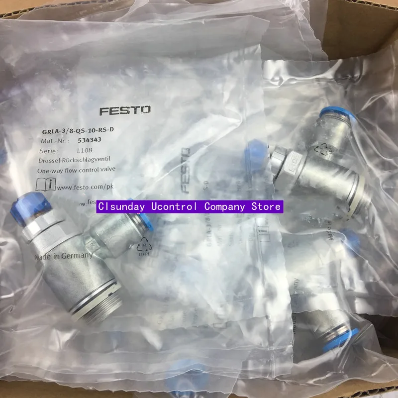 

New Original FESTO Unidirectional Slotal Valve GRLA-3/8-QS-6-RS-D 534341 GRLA-3/8-QS-8-RS-D 534342 GRLA-3/8-QS-10-RS-D 534343