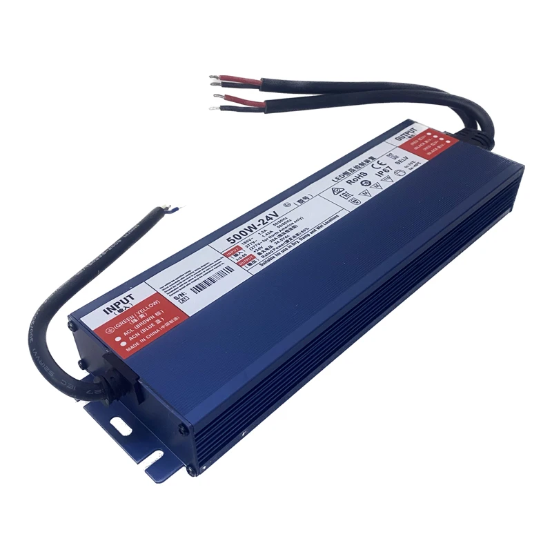 Waterproof Lighting Transformers AC 220V To DC 12V 41A LED Driver Power Adapter 500W Power Supply 24V 20A For LED Strip Modules