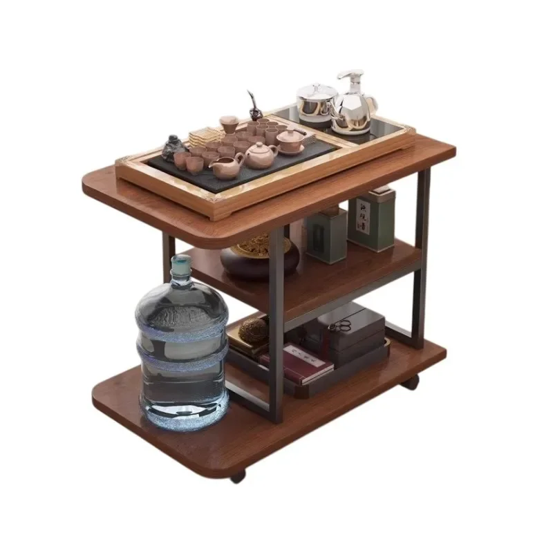 

Sofa side cabinet mobile tea table household tea table tea cabinet small coffee living room balcony small side