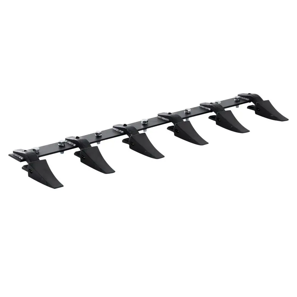 

Heavy Duty 48 Inch Bucket Tooth Bar for loader Tractor Skid Steer Soil Excavation Bolt On Design 4560 lbs Load Capacity