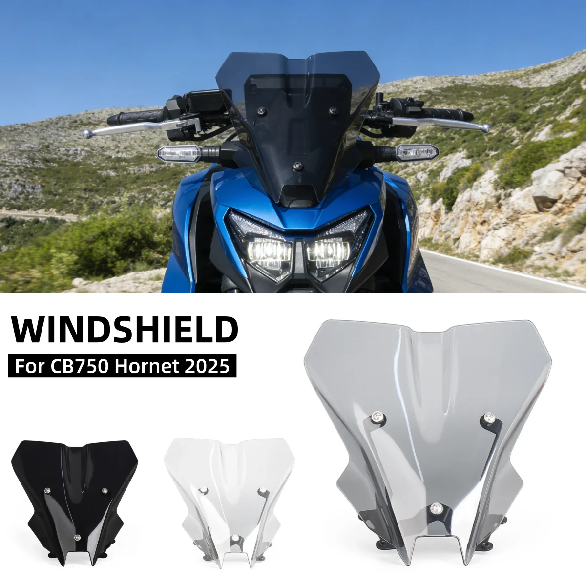 

2025 For Honda CB750 Hornet CB 750 HORNET New Motorcycle Front Windscreen Windshield Fairing Viser Visor Wind Screen Deflector