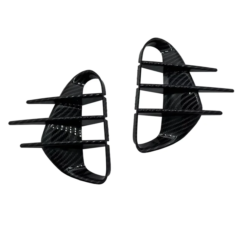 

Передний бампер автомобиля, боковая вентиляционная решетка, спойлер, ветрозащитное лезвие, декоративная крышка, 1 пара для Kia Stinger 18-23, карбоновый цвет зерна