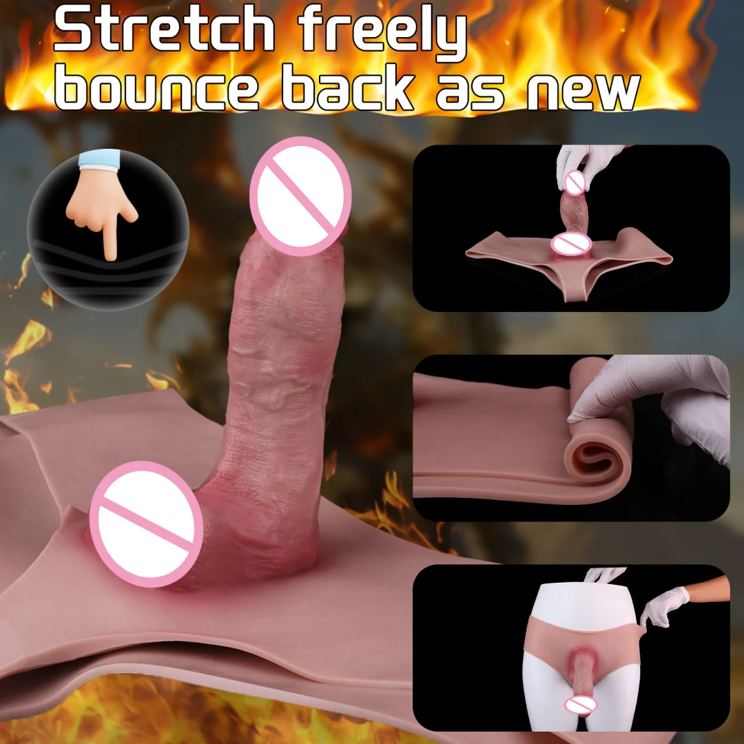 6.65in القضيب كم واقعية سميكة يمكن ارتداؤها جوفاء دسار كم الديك المكبر تسخير حزام سيليكون دسار موسع للأزواج