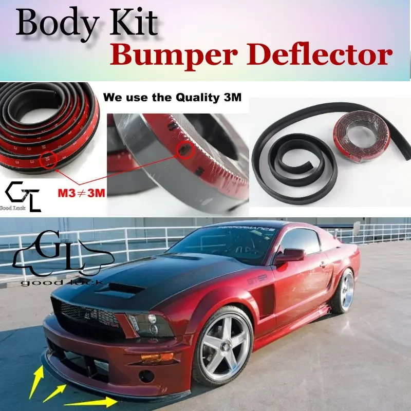 Bumper Lip Deflector Lips For Ford Mustang GT / CS Front Spoiler Skirt For TopGear Fans Car View Tuning / Body Kit / Strip