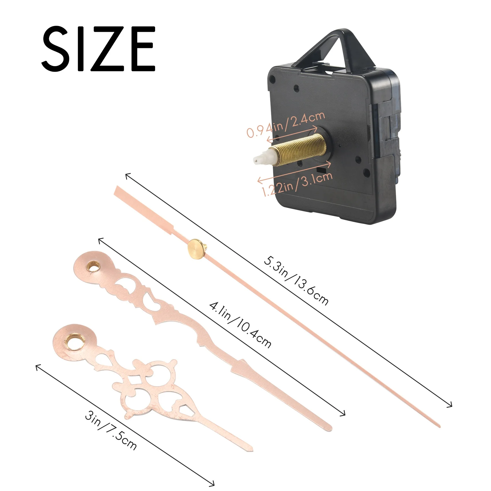 5 pçs 31mm eixo longo diy relógio de quartzo mecanismo movimento kit motor para relógio ferramenta reparo peças diy substituição a