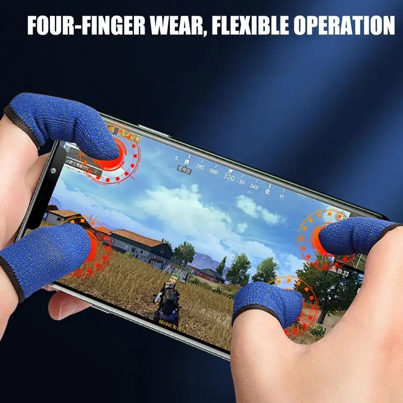 Video Game Finger Sleeves Mobile Phone Game Thumb Finger Protector Non Slip Anti-sweat Carbon FiberThumb Sleeves Cover