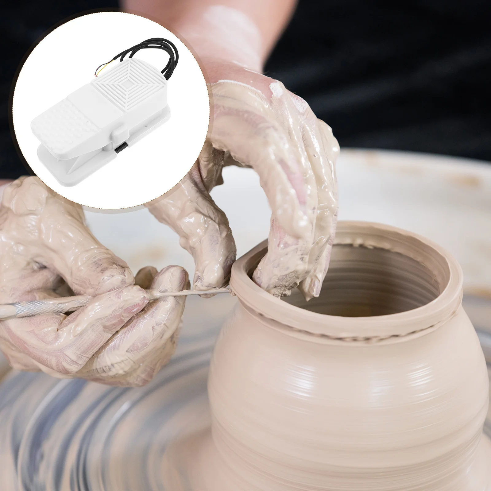 

Foot Pedal for Ceramic Forming Machine Speed Control Switch Compatible with Pottery Wheel Studio Crafting Tools