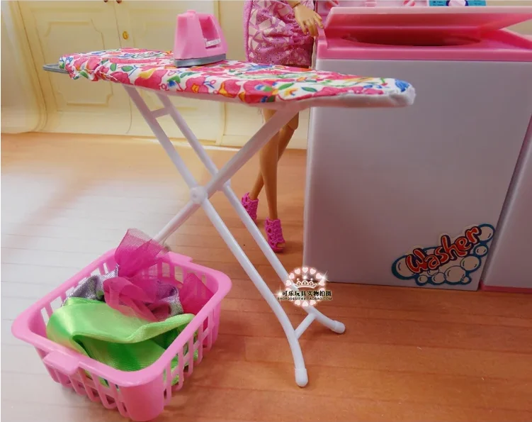 baby toys doll accessories house furniture Girl birthday gift plastic Play Set dry cleaners Laundry Center for 30 cm doll