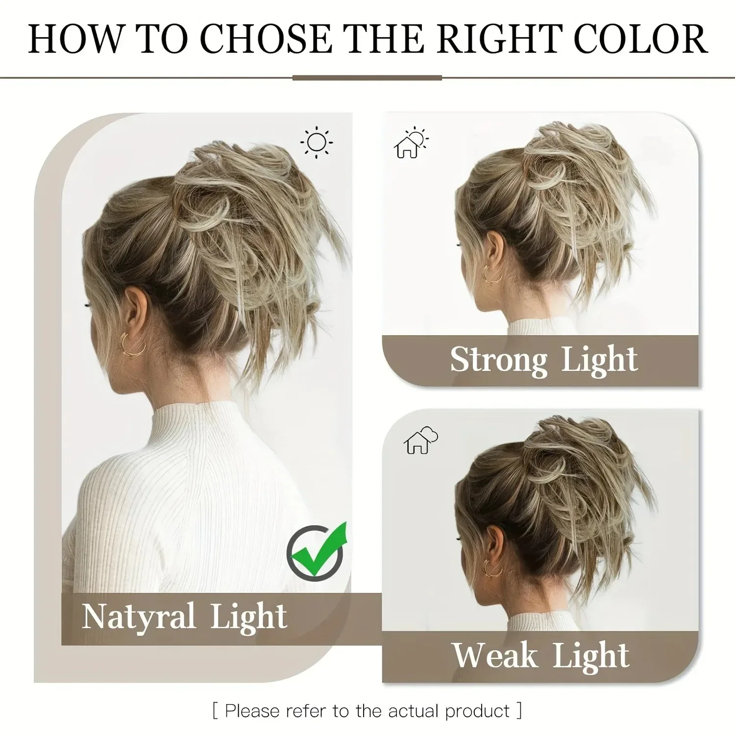 Шиньон с грязным пучком для женщин - 5 шт. взлохмаченная прическа для наращивания волос, резинки для волос с хвостиком и эластичной резинкой