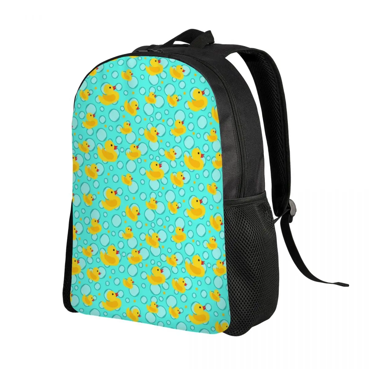 Personalized Cute Baby Shower Yellow Bathtime Rubber Ducks Pattern Backpacks Men Women Fashion Bookbag for College School Bags