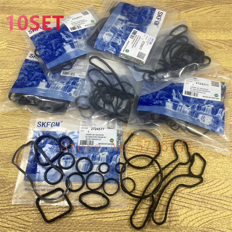 10Sets Replacement Kit Oil- Radiator Seal Gasket For Chevrolet Cruze Sonic Opel Astra Zafira Aveo G3  55354072 2724577 55353321