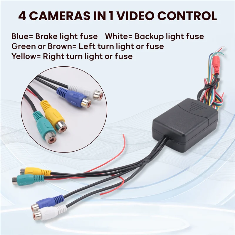 ABLL-4 カメラで 1 ビデオ制御画像コンバイナチャンネルコンバータボックスアクセサリー車の運転システムフロントリア左右