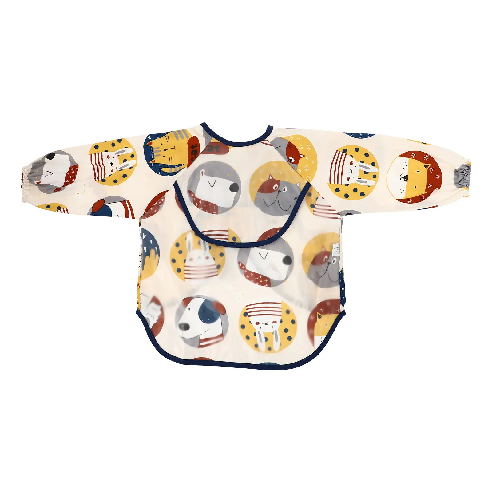 

Child Reusable Baby Bib Eating Apron Pure Cotton 95 Waterproof Feeding Clothing Washable Saliva Towels Protector Meal