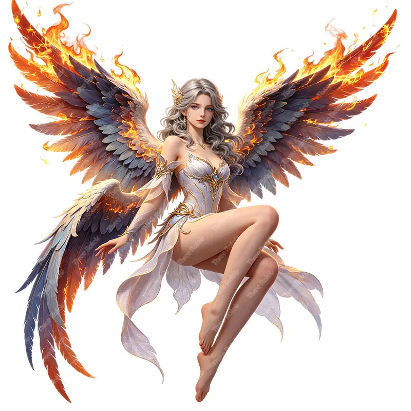 Three Ratels CAB95 Elegant colorful wing angel wall stickers for home decoration and computer stickers Car decals waterproof
