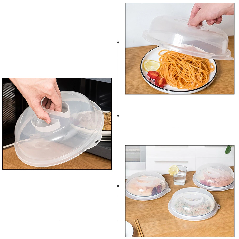 

2pcs Food Lid Microwave Splatter Protector Transparent Container Sealable Reusable Dish Bowl 22Φ 5.7cm