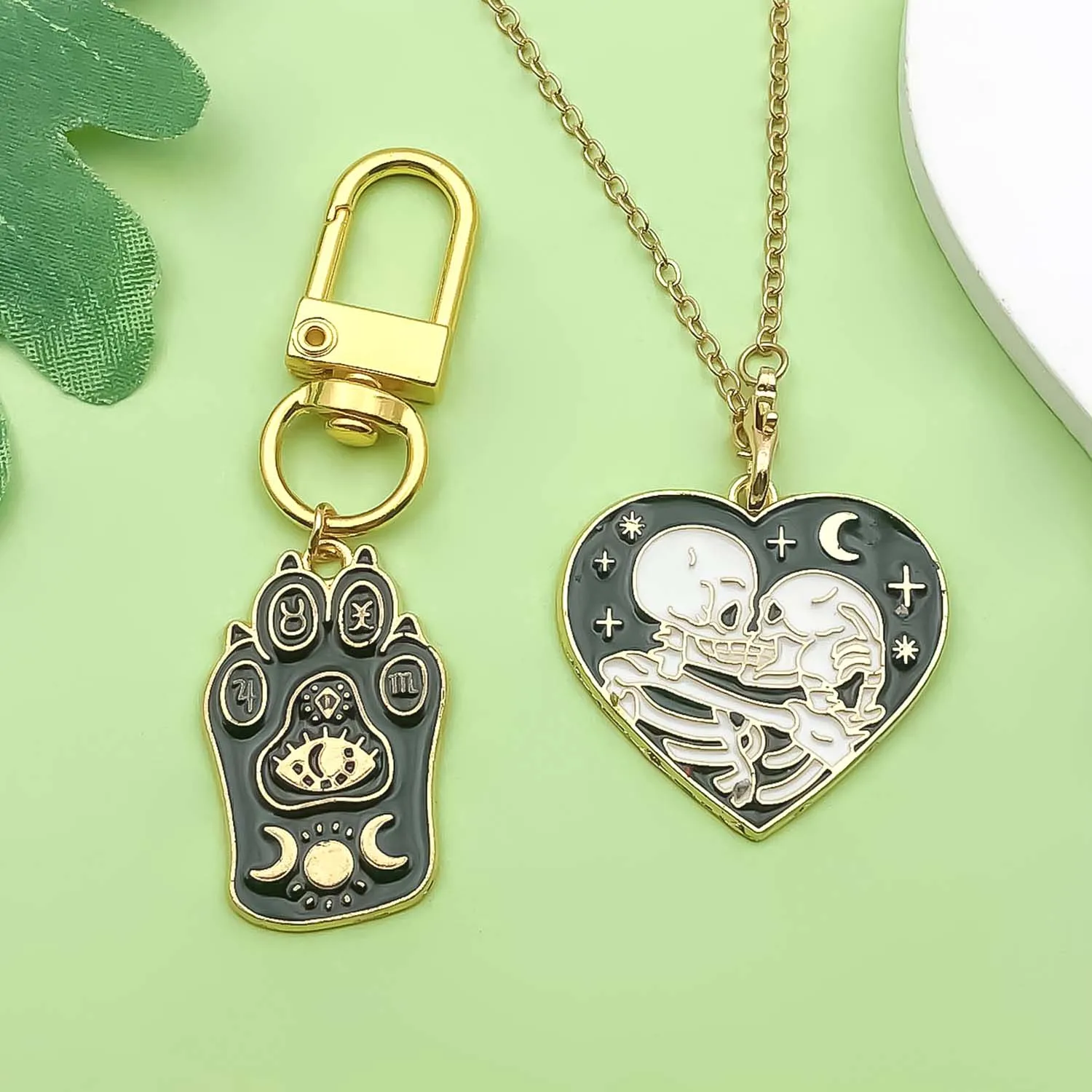 10/12pcs Black Enamel Heart Card Charms Alloy Halloween Decoration Pendants for DIY Bracelet Necklace Jewelry Making Accessories