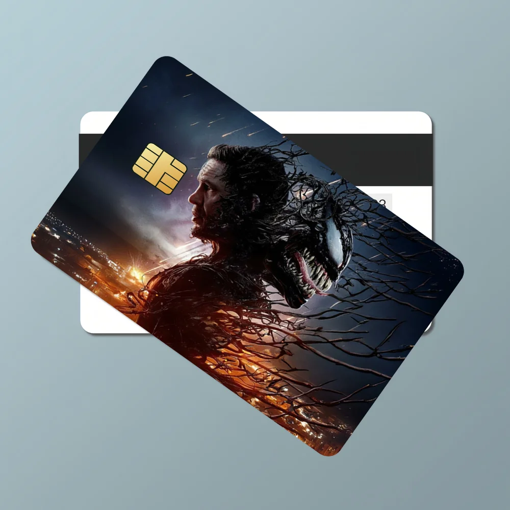 ملصق بطاقات Marvel Spider Man Venom مزخرف صغير مقاوم للماء مكون من 4 قطع مضاد للخدش #4