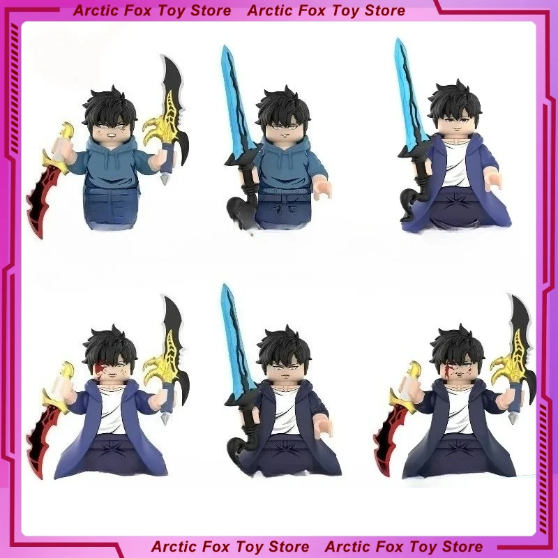 

5 см Solo Sung Jin-Woo аниме фигурка строительные блоки фигурка ПВХ модель настольные украшения коллекция праздничные подарки игрушки для детей