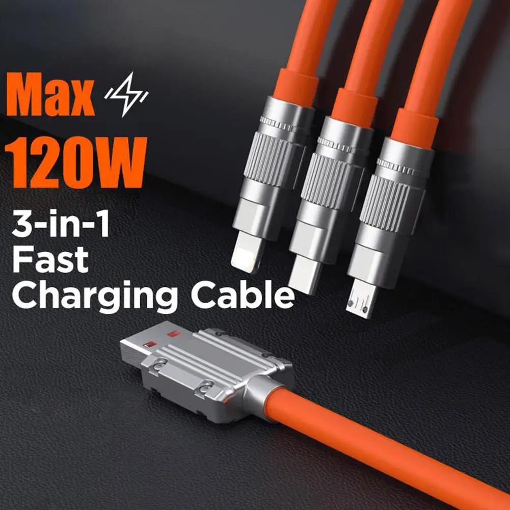 Fast Charging USB C Cable 180 Degree Rotation Elbow Type-C Charger Cord for Xiaomi Redmi Samsung Phone Accessories 120W 7A