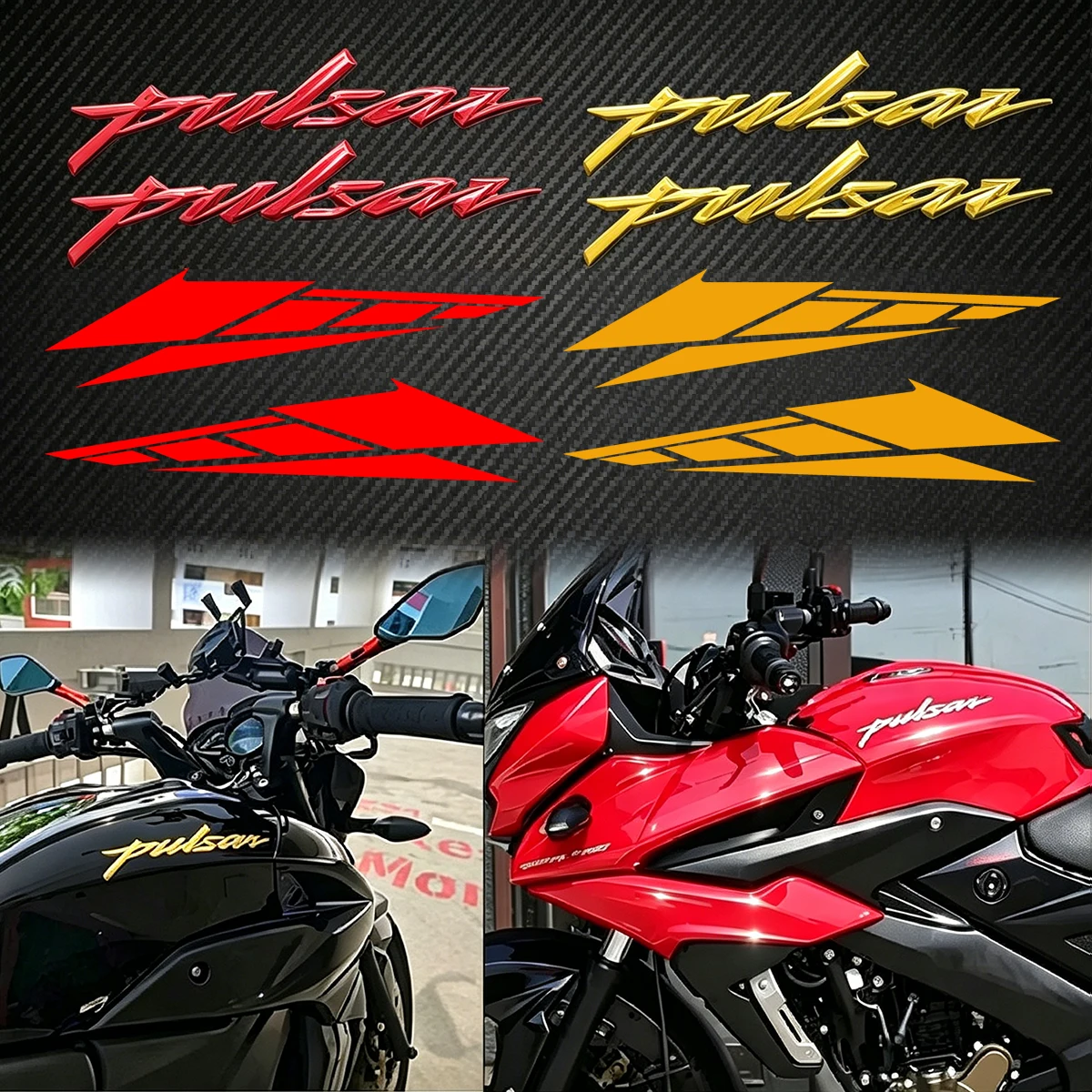 Pegatina de Emblema 3D para Motocicletas Bajaj Pulsar 200, NS200, RS200, NS150, NS160, Rouser, Pulsar 125, 135, 150, 160, 180 - Pegatinas Modificadas para Moto