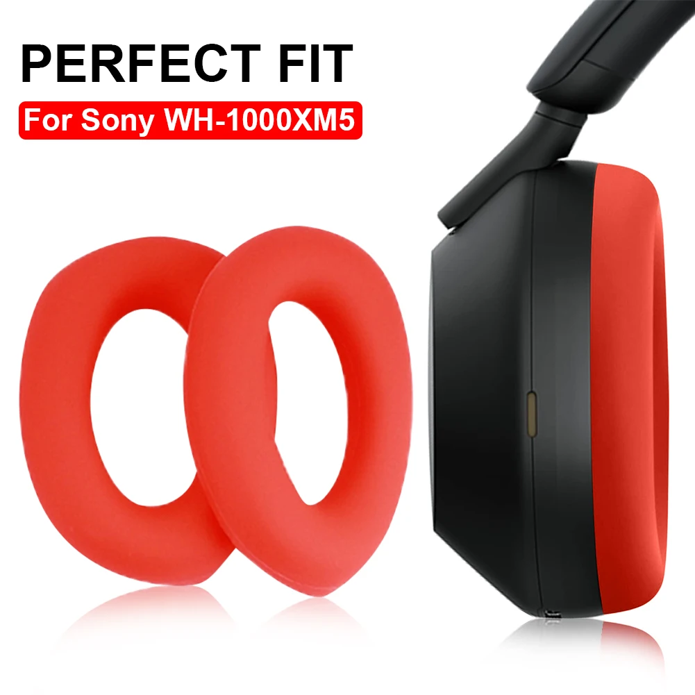 Silicone Protetora Earpad Capas para Sony, fone de ouvido, Ear Pads, Almofada Mangas, Substituição Earpads, WH-1000XM5