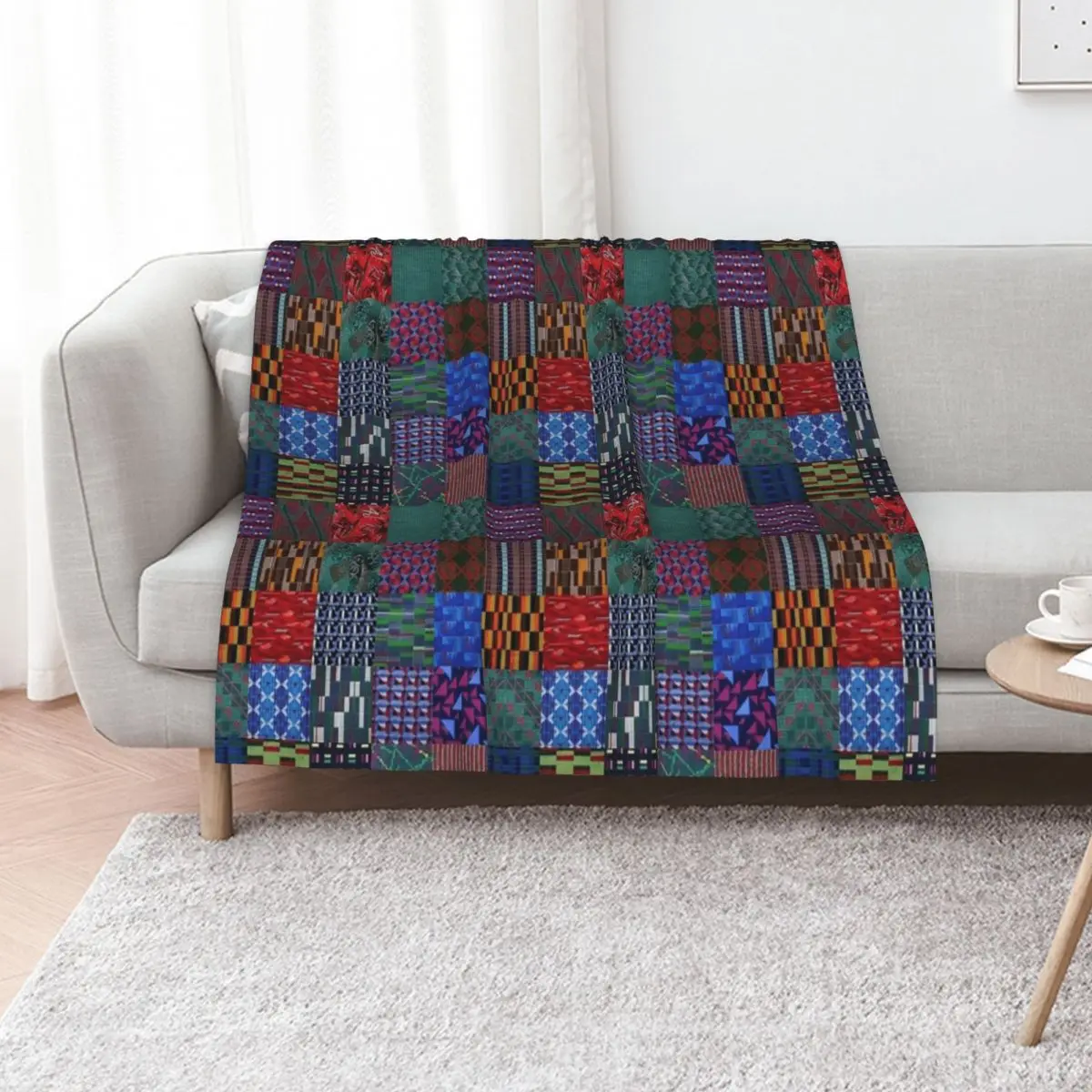 LONDON TRANSPORT FABRIC MONTAGE MOQUETTE SEAT COVER Throw Blanket Luxury Plaid on the sofa Luxury Throw Loose Blankets