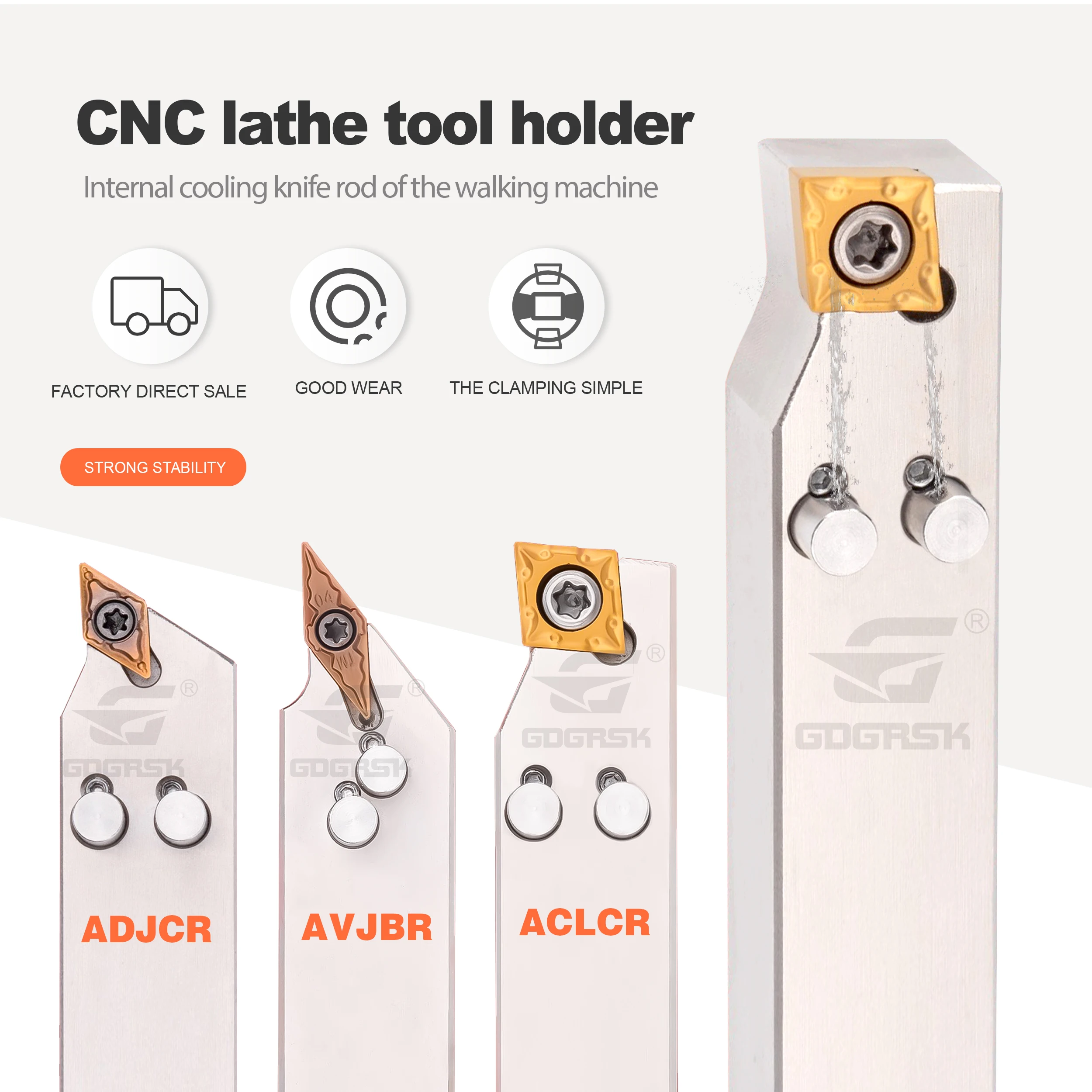 

ACLCR1017H09N A-SVJBL2525M16 CNC Lathe Internal Cooling Tool Holder ACLCR ADJCR AVJBR SDQCR SDJCR Series Outer Circular Tool Rod