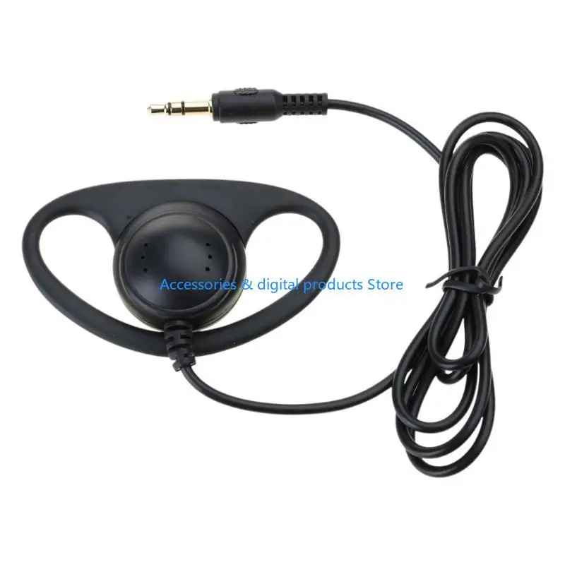 77JD USB C/3.5mm Ear Hook Single-Side Earphones Mono Earbud Corded Headsets Headphone Single Side for Mobile Phones Notebook