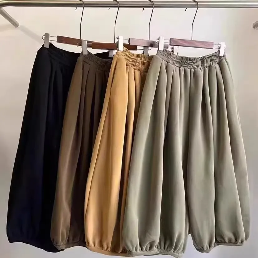 

Мужские свободные брюки-фонарики на флисовой подкладке, осенне-зимние, больших размеров (до 300 фунтов), в японском стиле, повседневные, широкие, длинные