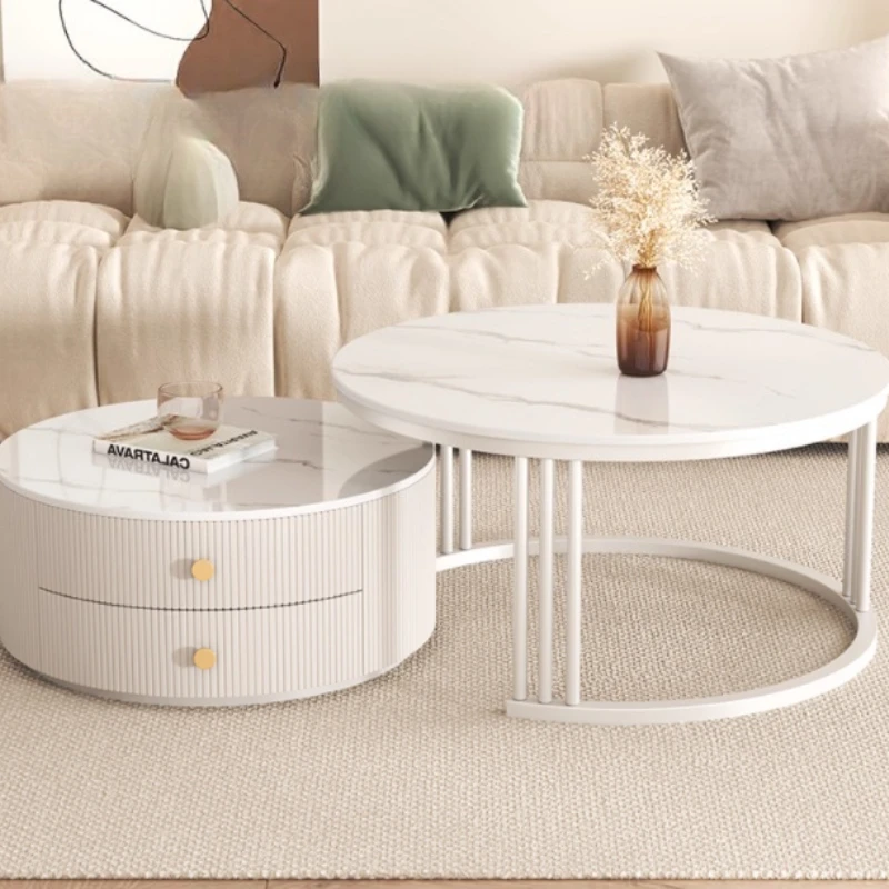 

Decoration Luxury Coffee Tables Beige Design Modern Round Decor Coffee Tables Center Apartment Mesa De Centro Furniture Home