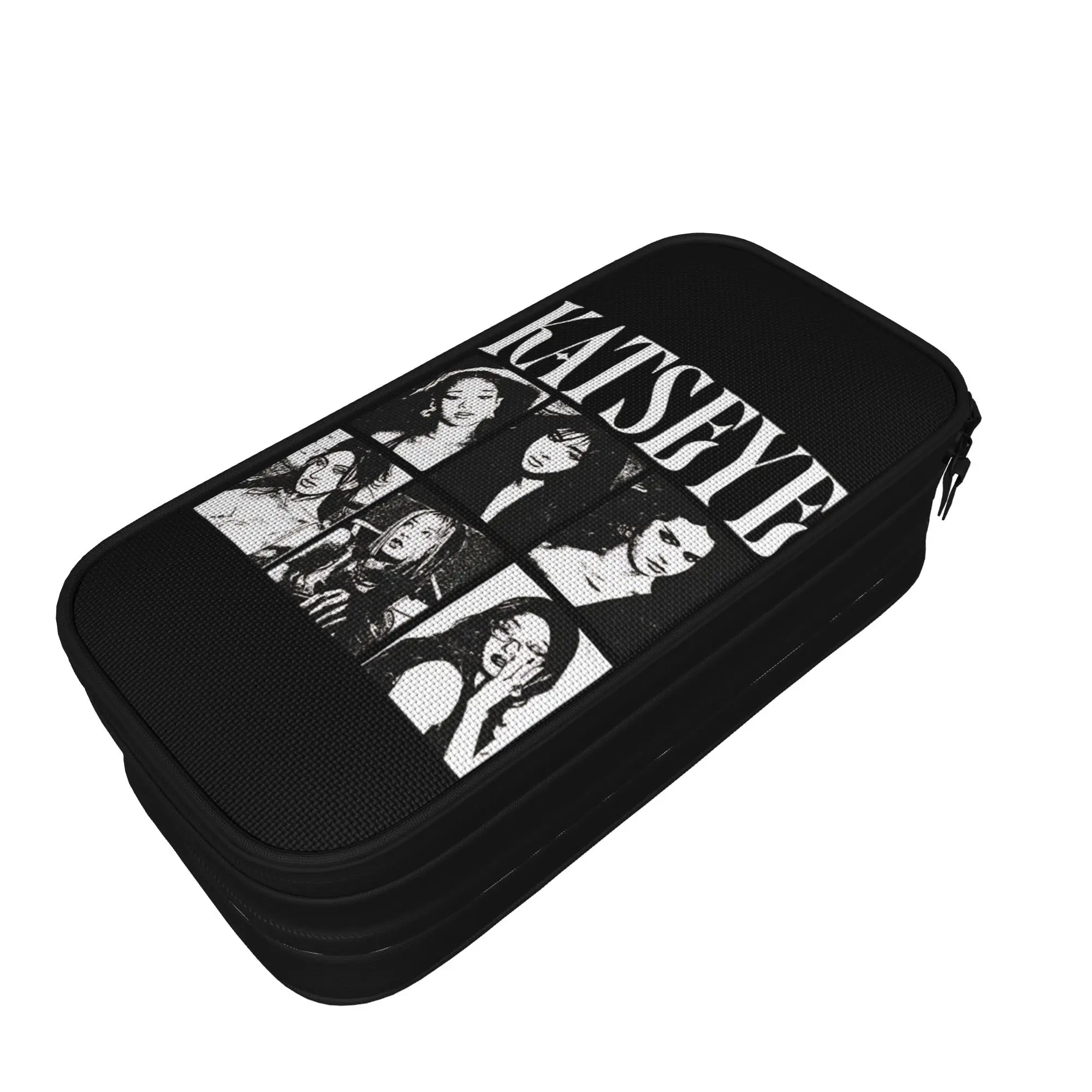 Katseye Kpop Idol Federmäppchen, modisch, Korea-Musik, Stiftbox, Tasche für Studenten, große Aufbewahrung, Schulbedarf, Geschenk, Federmäppchen