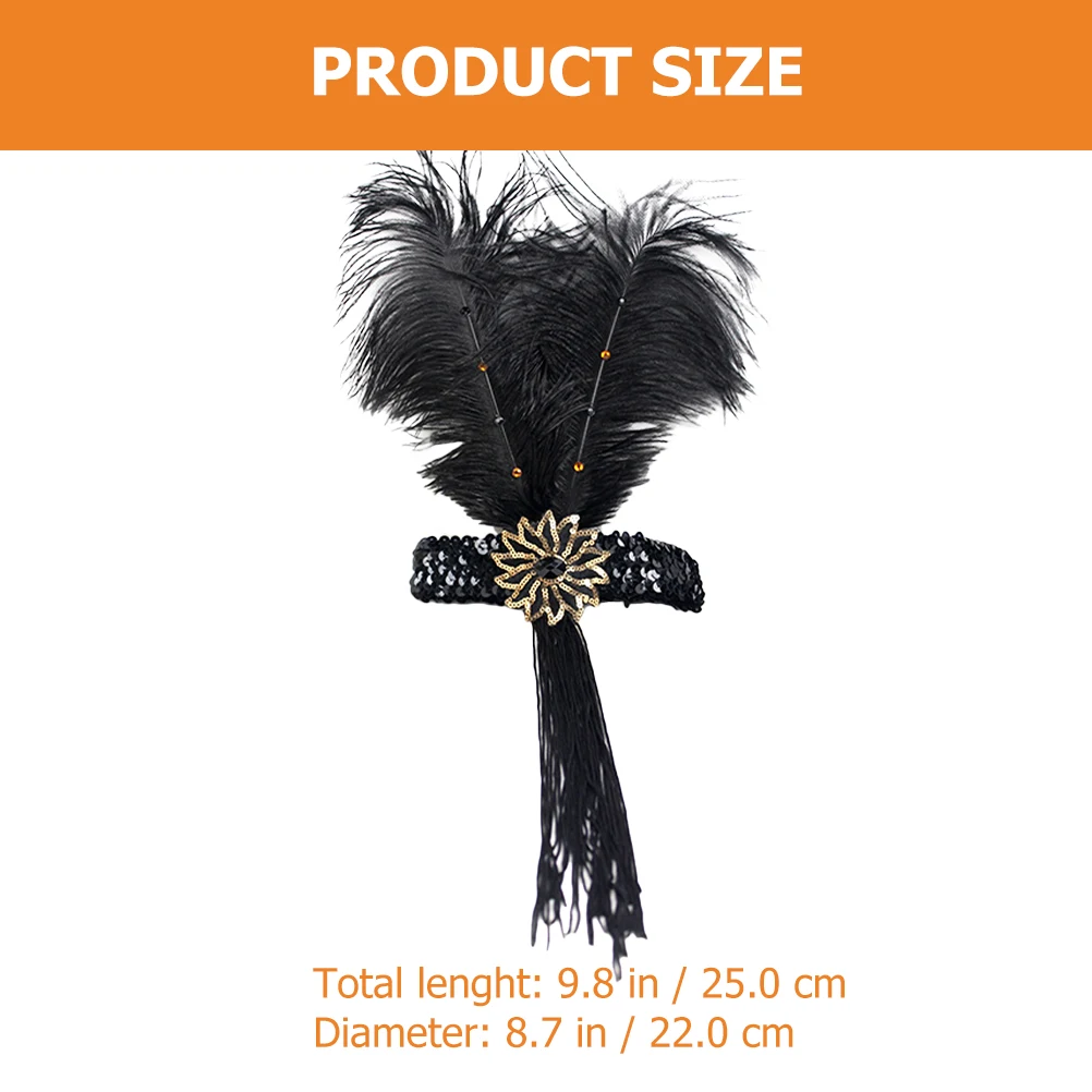 

Vintage Flapper Headband 1920S Long Tassel Fascinator For Women Cocktail Tea Party Church Carnival Costume