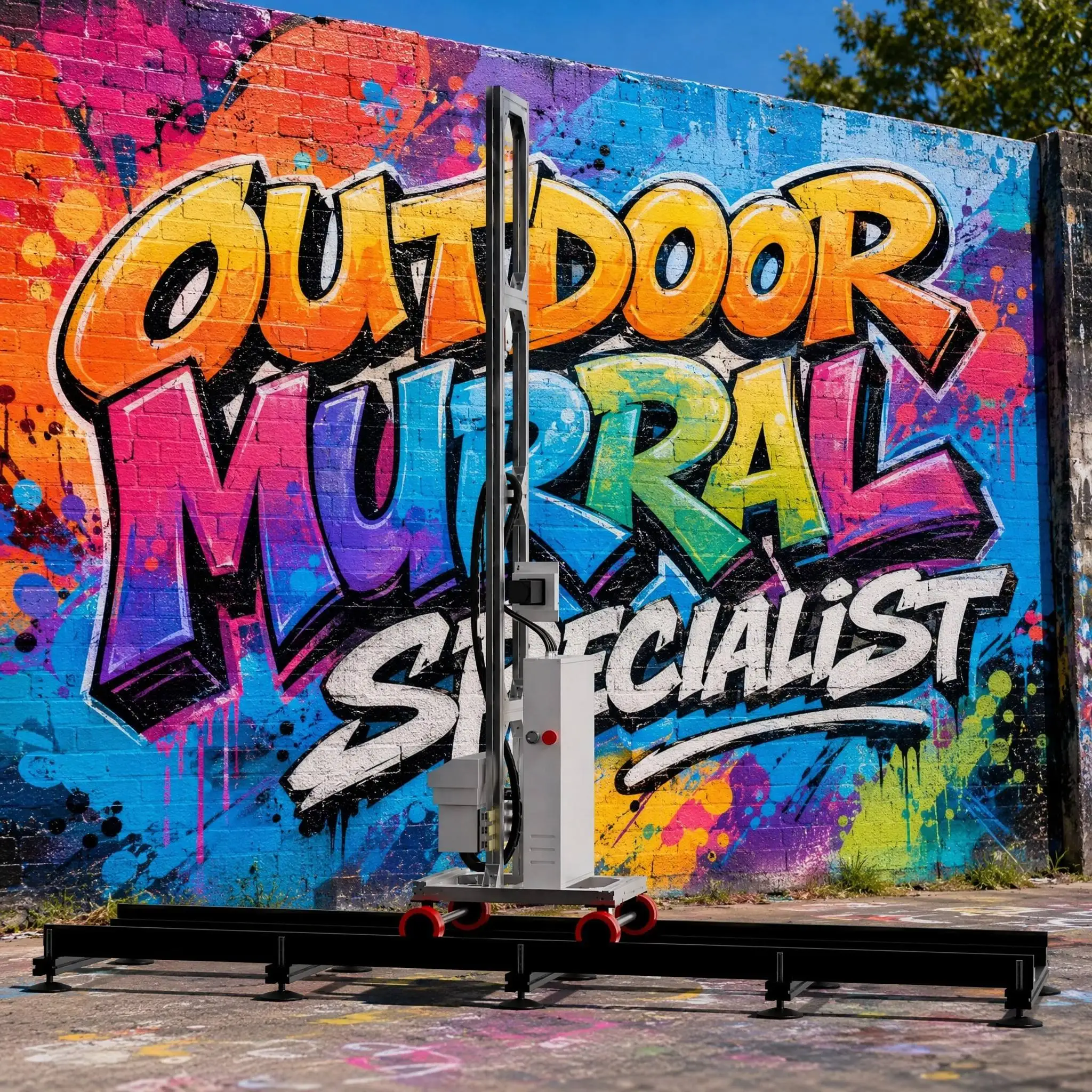 Mini Portable CMYK+W UV Ink Wall Printer 2400DPI Direct Inkjet Mural Machine For Indoor & Outdoor