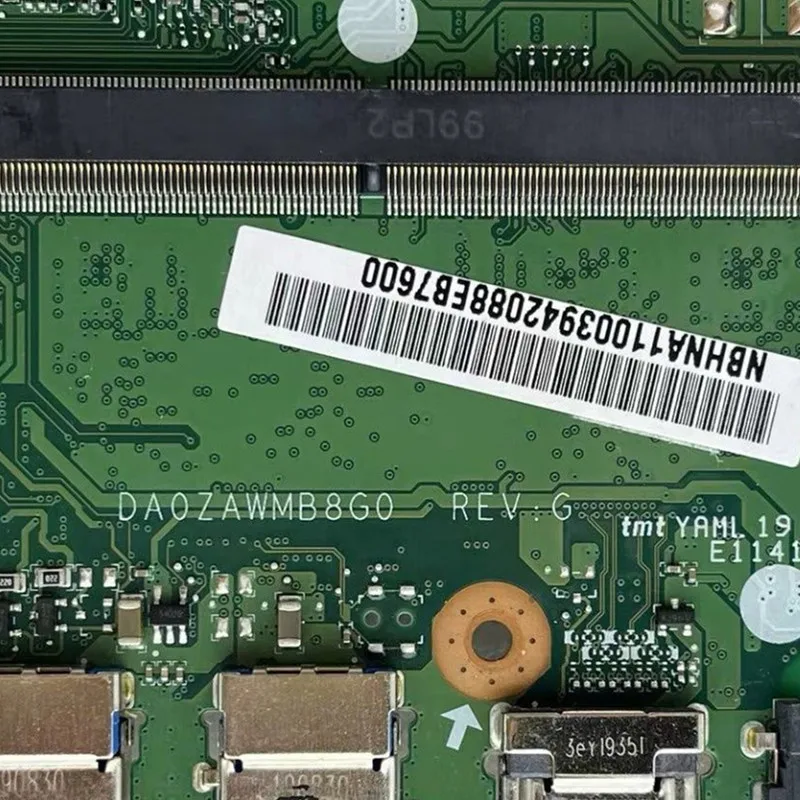 

DA0ZAWMB8G0 For Acer Aspire A515-54 A515-54G Laptop Motherboard With I3/I5/I7 CPU GM/MX230 0GB/4GB 100% Full Tested Working Well