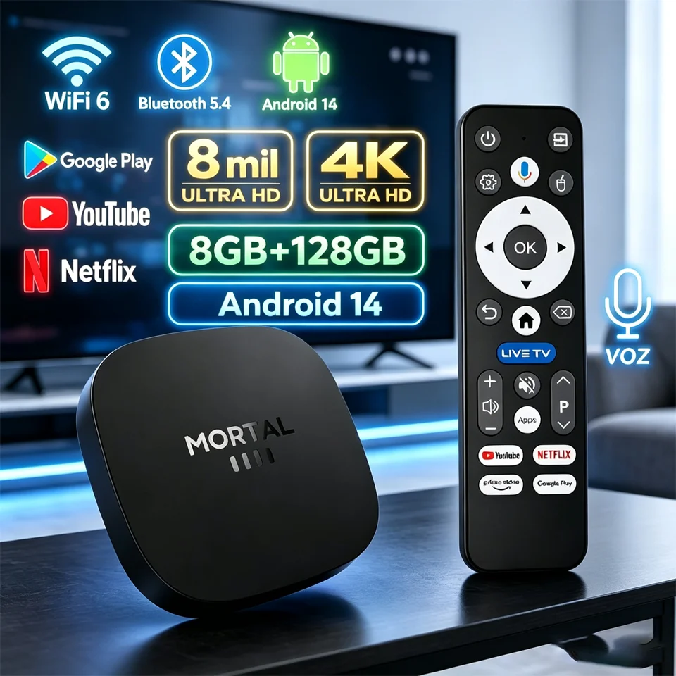 2026 New Global Android 14.0 TV Box T1+ Support 4K RK3518 Bluetooth 5.0 WIFI 6 RAM 8GB ROM 128GB Multi Language Smart TV BOX