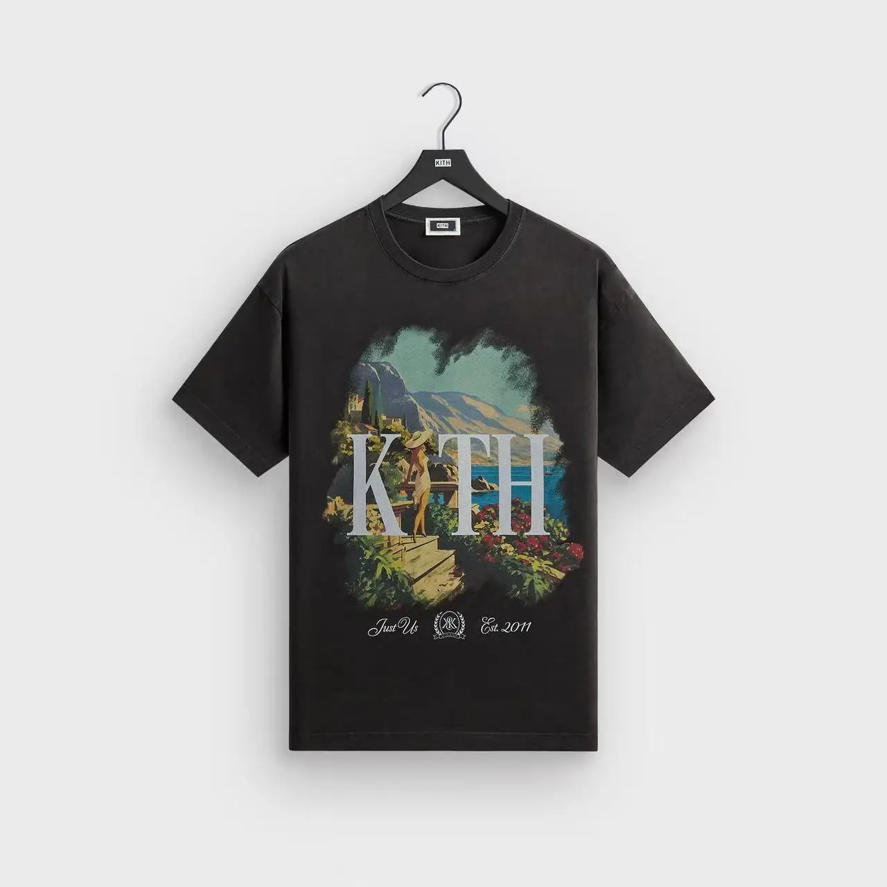 Box Label KITH Sexy Girl Step Flower Print T Shirt Men Women Dialy High Quality Short Sleeve Cotton Loose T-shirt Tops Tee