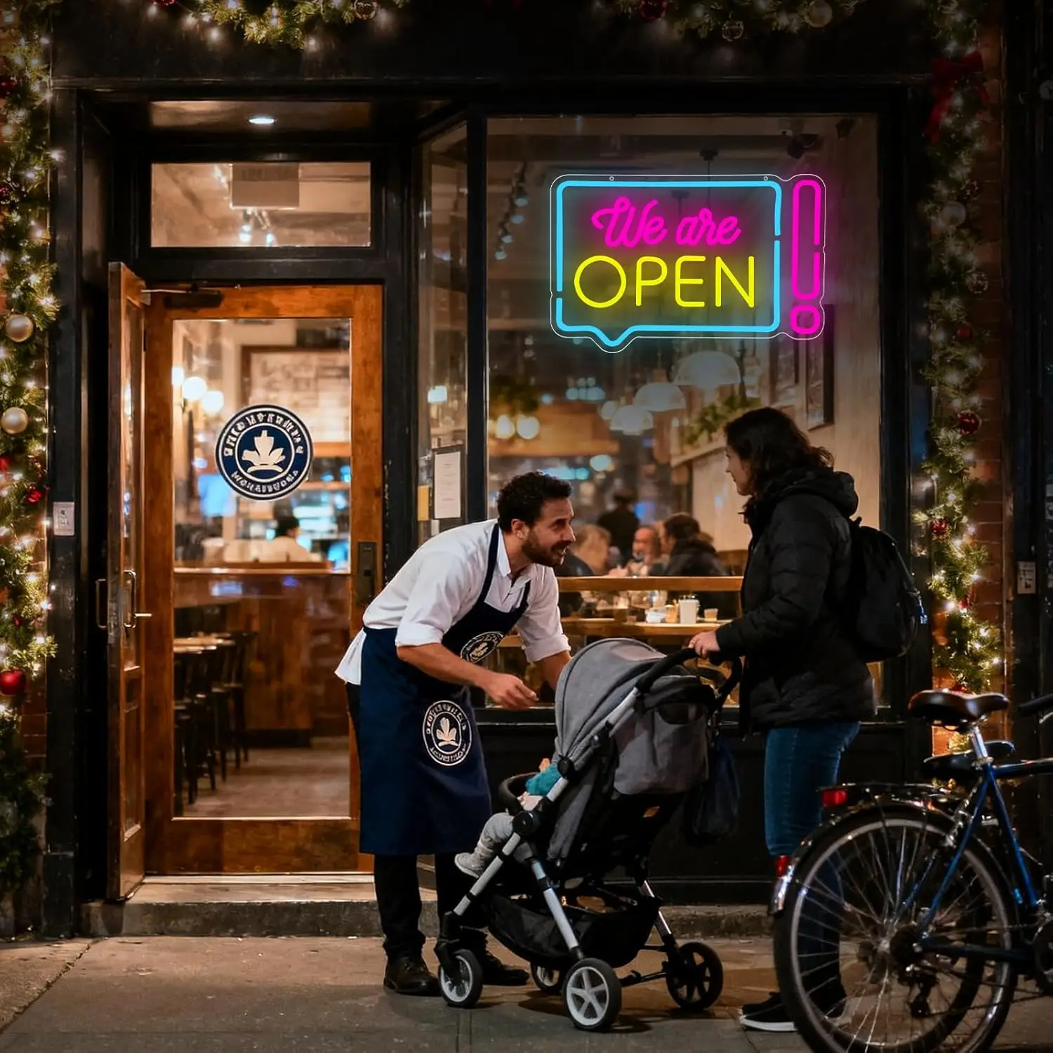 نحن مفتوح النيون الأعمال LED ضوء النيون عكس الضوء USB لمتجر متجر بار مقهى مطعم الإعلان نافذة جدار ديكور